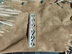 Women Brown Western Cowboy Style Suede Leather Jacket With Fringe & Beaded Work - Image 5