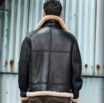 REAL LEATHER JACKET B3 BOMBER  AVIATOR RAF SHEEP SKIN PILOT FLYING  COAT JACKET - Image 2