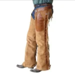 Men Native American Suede Leather Pant Rodeo Mountain Western Cowboy Chap - Image 2