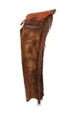 Men Native American Suede Leather Pant Rodeo Mountain Western Cowboy Chap