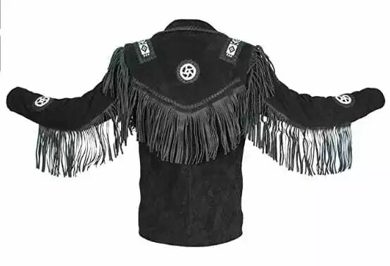 s-l1600 (1) Men Western Cowboy Suede Fringe Jacket Beaded Native American Leather Jacket - Image 1