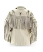Men Western Cowboy Suede Fringe Jacket Beaded Native American Leather Jacket Opt - Image 8