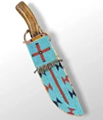 Handmade Traditional Beautiful Beaded Knife Cover Suede Leather Sheath SK04