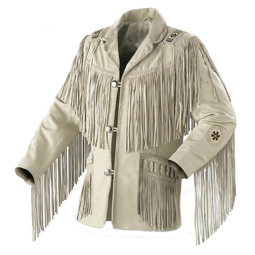 s-l1600 (4) (1) Men Western Cowboy Suede Fringe Jacket Beaded Native American Leather Jacket - Image 1