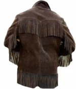 Men Western Cowboy Suede Fringe Jacket Native American Fringe Leather Jacket - Image 2