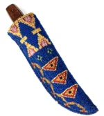 Handmade Traditional Beautiful Beaded Knife Cover Suede Leather Sheath SK13