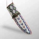 Handmade Traditional Beautiful Beaded Knife Cover Suede Leather Sheath SK17