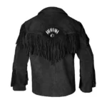 Men Western Cowboy Suede Fringe Jacket Beaded Native American Leather Jacket - Image 2