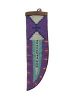 Handmade Traditional Beautiful Beaded Knife Cover Suede Leather Sheath SK09