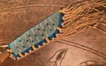 Handmade Traditional Beautiful Beaded Knife Cover Suede Leather Sheath SK24 - Image 2