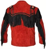 Men Western Cowboy Suede Fringe Jacket Beaded Native American Leather Jacket Opt - Image 7